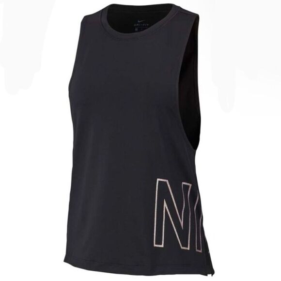 NIKE Sleeveless Logo Tank Black Women’s Size Large - Picture 1 of 8